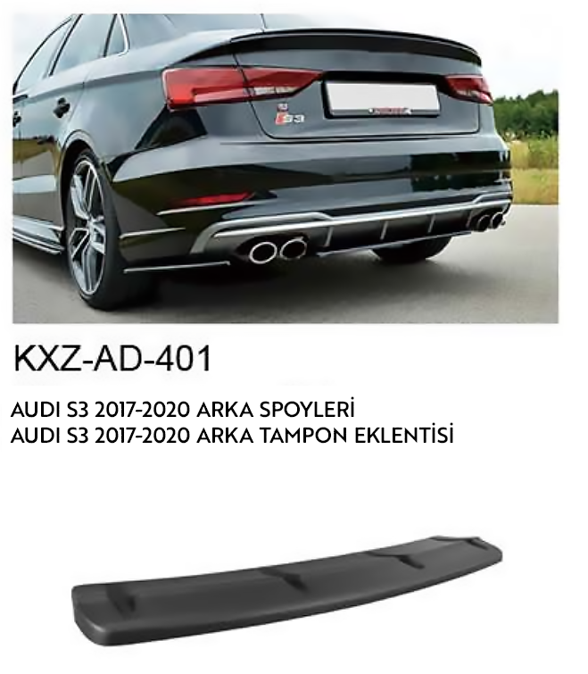 AUDİ S3 217-2020 ARKA SPOİLERİ