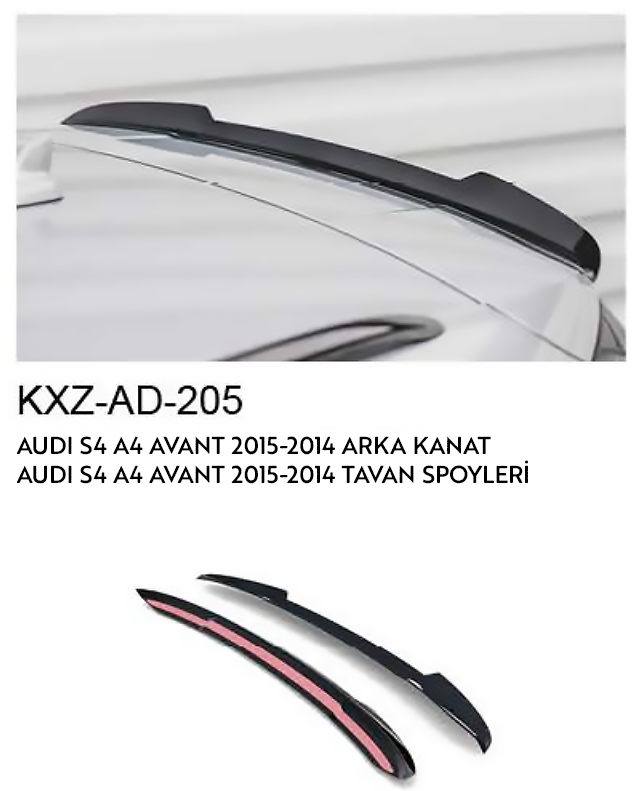AUDİ S4 A4 AVANT 2014-2015 TAVAN SPOİLERİ