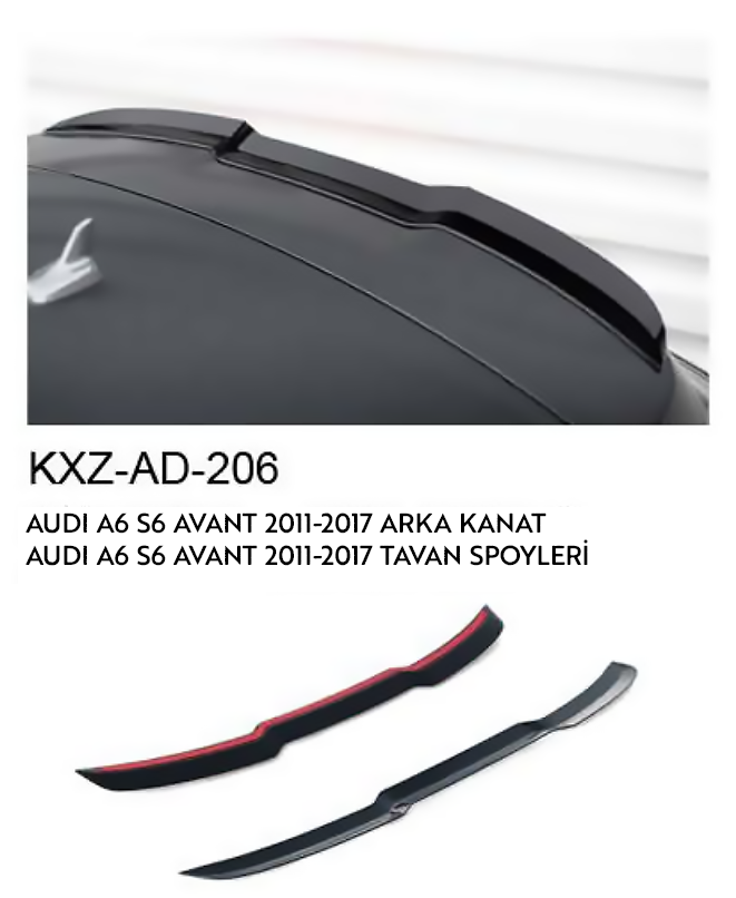 AUDİ S6 A6 AVANT 2011-2017 TAVAN SPOİLERİ