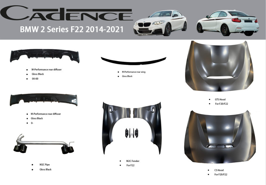 BMW 2 SERİES F22 2014-2021 M-PERFORMANCE PARÇALARI
