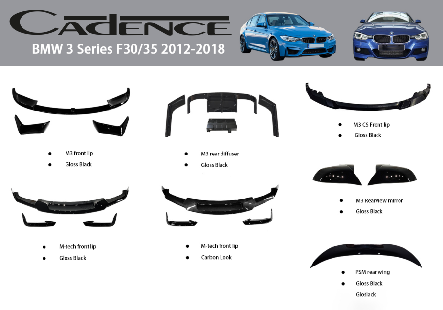 BMW 3 SERİSİ F30/F35 (2012–2018) M-PERFORMANCE PARÇALARI