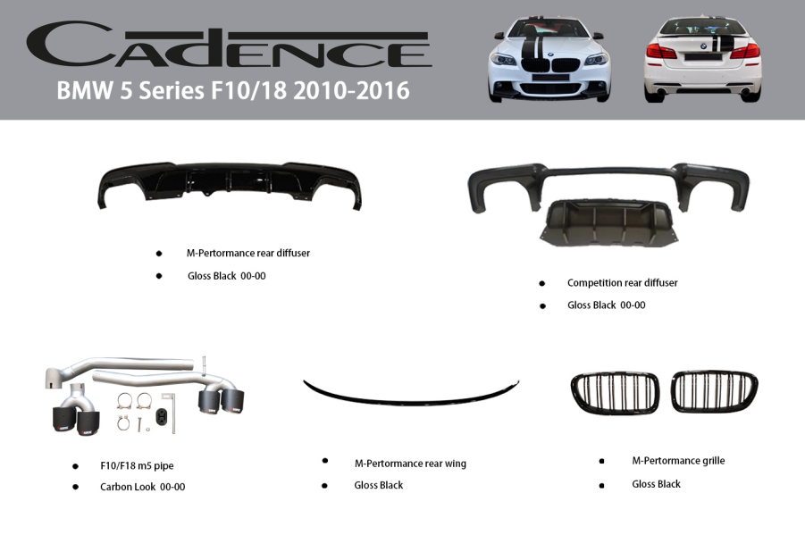 BMW 5 SERİES F10/F18 (2010–2016) M-PERFORMANCE PARÇALARI
