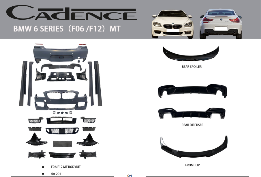 BMW 6 SERİES  (F06/F12) MT BODY KİT