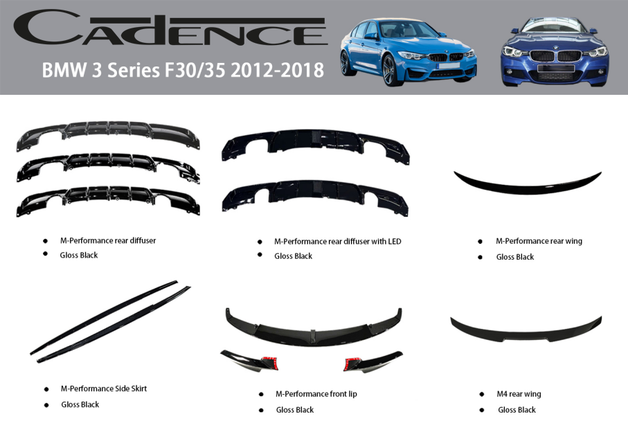 BMW 3 SERİES F30/35 2012-2018 M-PERFORMANCE PARÇALARI