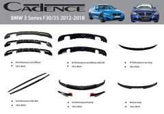 BMW 3 SERİES F30/35 2012-2018 M-PERFORMANCE PARÇALARI