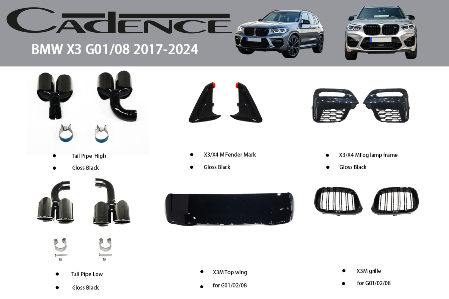 BMW X3 G01/08 (2017–2024) YÜKSELTME PARÇALARI
