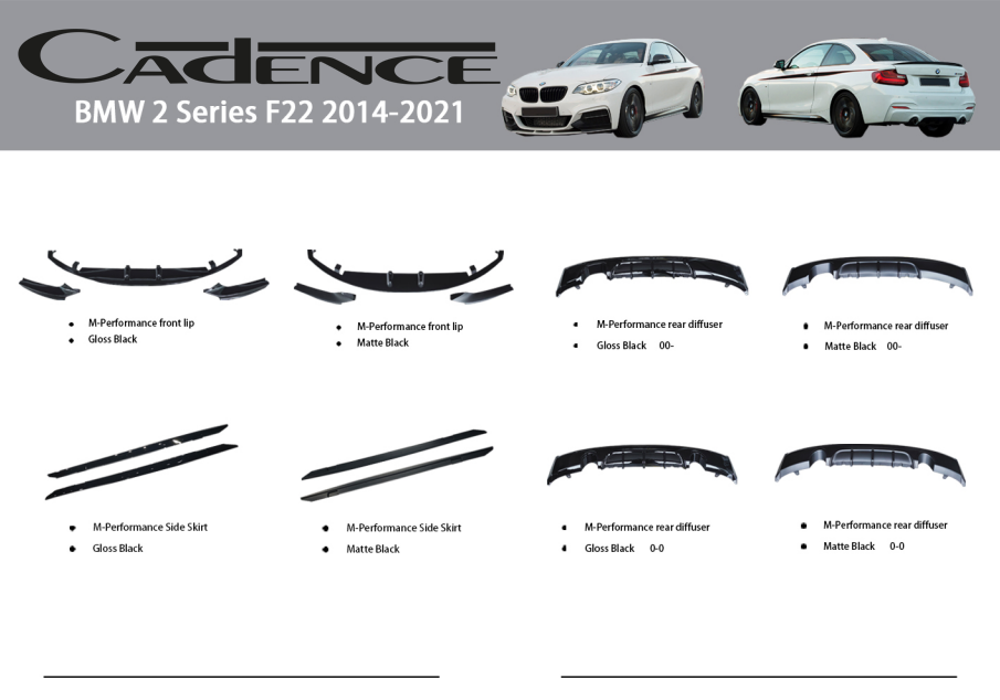 BMW 2 SERİES F22 2014-2021 M-PERFORMANCE PARÇALARI