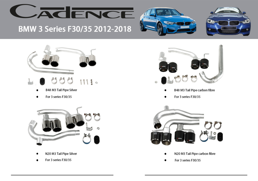 BMW 3 SERİES F30/F35 (2012–2018) TAİL PİPE