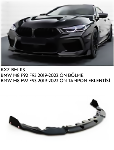BMW M8 F92/93 2019-2022 ÖN TAMPON EKLENTİSİ.
