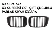 BMW X3-X4 SERİES G01 ÇİFT ÇUBUKLU PARLAK SİYAH IZGARA