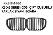 BMW X5-X6 SERİES G05 ÇİFT ÇUBUKLU PARLAK SİYAH IZGARA