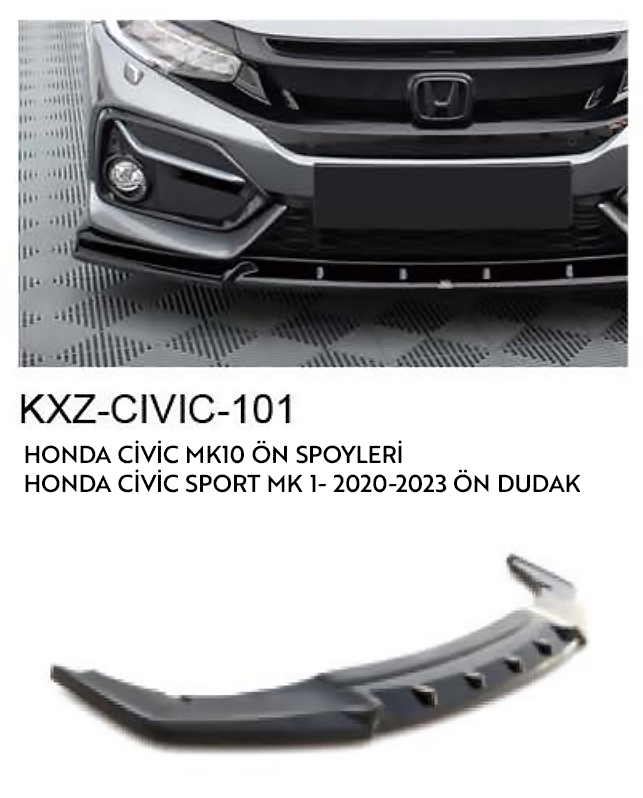 HONDA CİVİC MK 10 2020-2023 / SPORT MK1 ÖN SPOYLERİ