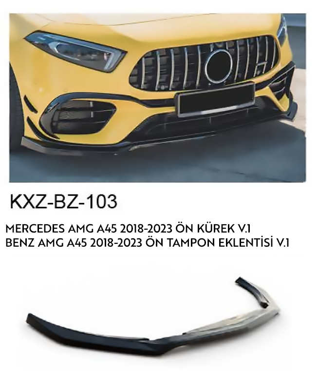 MERCEDES-BENZ AMG A45 2018-2023 ÖN TAMPON EKLENTİSİ V.1