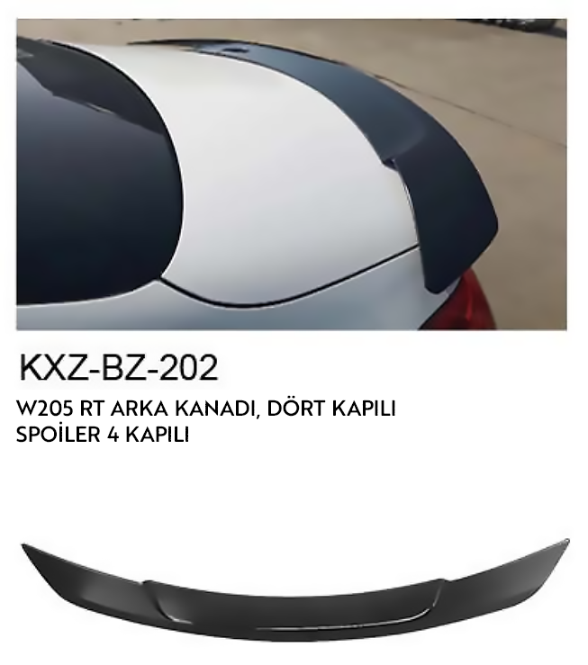 MERCEDES-BENZ W205 RT ARKA KANAT