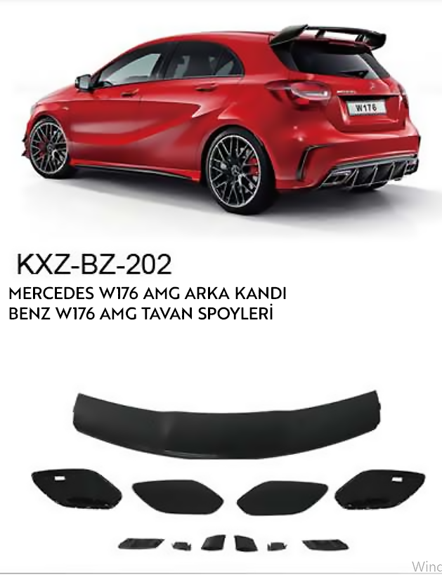 MERCEDES-BENZ W176 AMG TAVAN SPOİLERİ