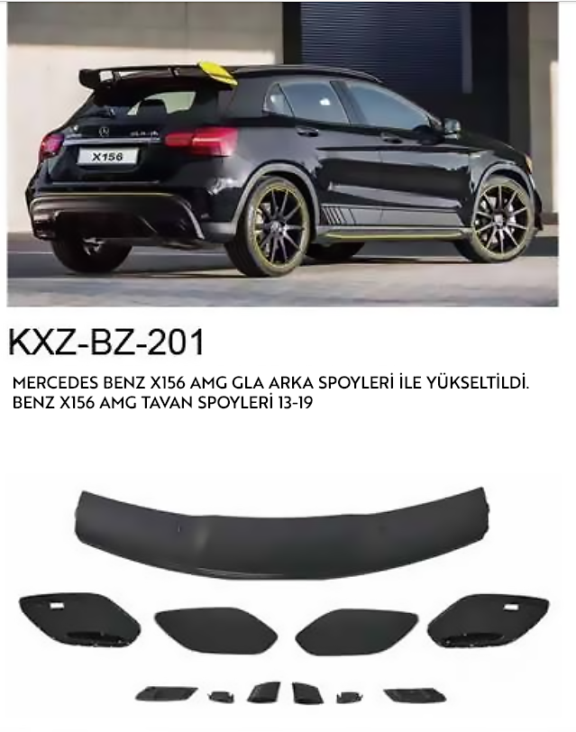 MERCEDES-BENZ X156 AMG 2013-2019  GLA TAVAN SPOİLERİ