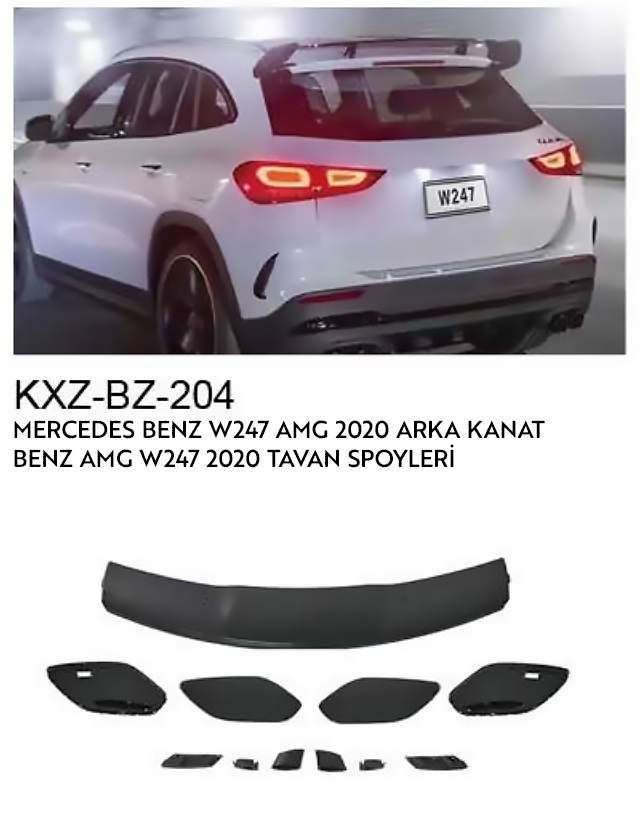 MERCEDES-BENZ W247 AMG 2020 TAVAN SPOİLERİ