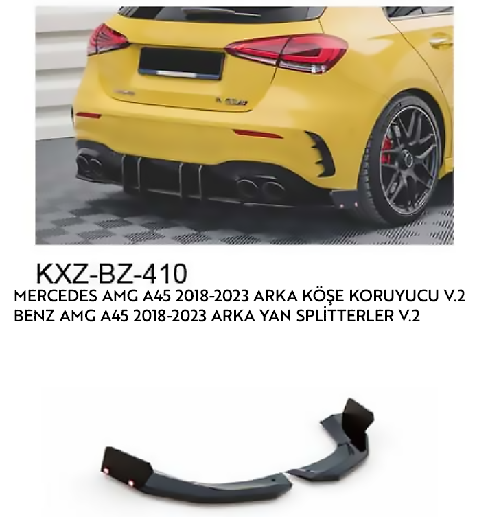 Mercedes-Benz AMG A45 2018-2023 ARKA KÖŞE KORUYUCU V.2