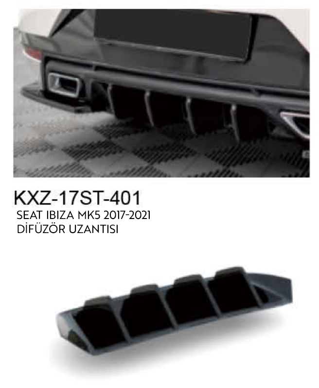 SEAT IBIZA MK5 2017-2021 DİFÜZÖR UZANTISI