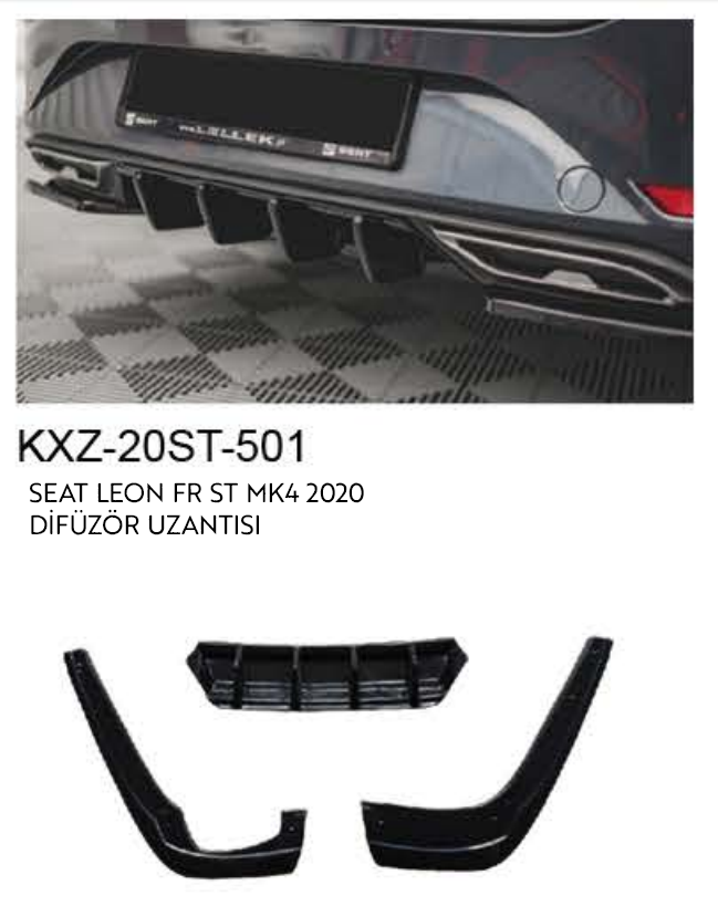 SEAT LEON FR ST MK4 2020 DİFÜZÖR UZANTISI