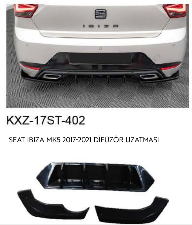 SEAT IBIZA MK5 2017-2021 DİFÜZÖR UZATMASI