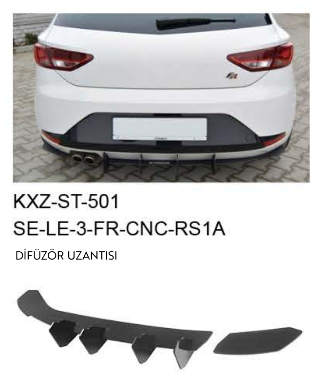 SEAT LEON 3 FR-CNS-RS1A DİFÜZÖR UZANTISI