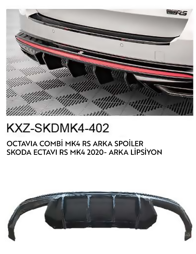 SKODA OCTAVİA COMBİ MK4 RS ARKA SPOİLER