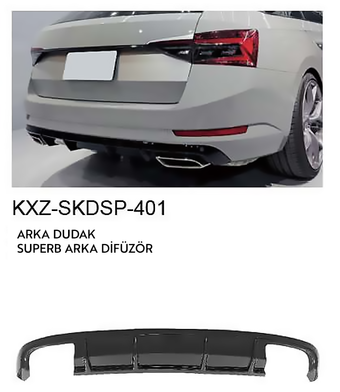 SKODA SUPERB ARKA DUDAK - ARKA DİFÜZÖR