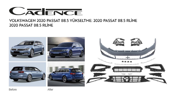 VOLKSWAGEN PASSAT B8.5 2020 UPGRADE PASSAT B8.5 R-LINE BODY KİT