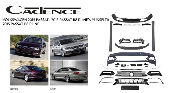 VOLKSWAGEN PASSAT 2015 UPGRADE PASSAT B8 R-LINE BODY KİT