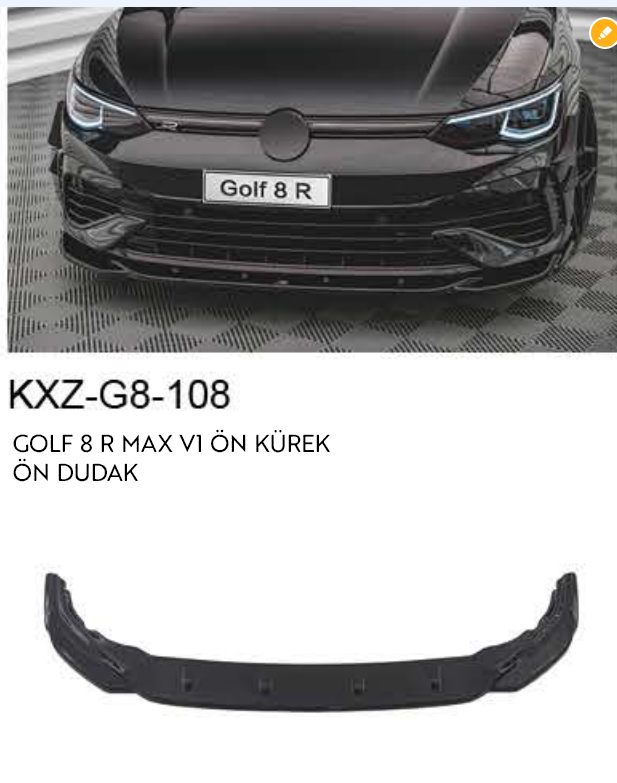 VOLKSWAGEN GOLF 8 R MAX V.1 ÖN DUDAK