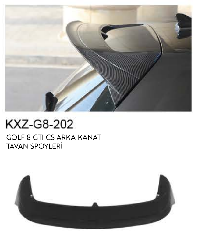 VOLKSWAGEN GOLF 8 GTI CS TAVAN SPOİLERİ