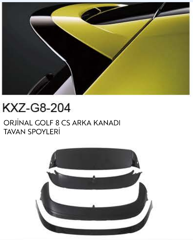VOLKSWAGEN GOLF 8 CS TAVAN SPOİLERİ