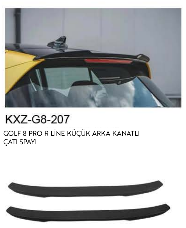 VOLKSWAGEN GOLF8 PRO R-LINE KÜÇÜK ARKA KANAT