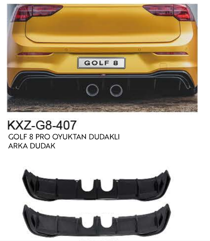 VOLKSWAGEN GOLF 8 PRO OYUK ARKA DUDAK