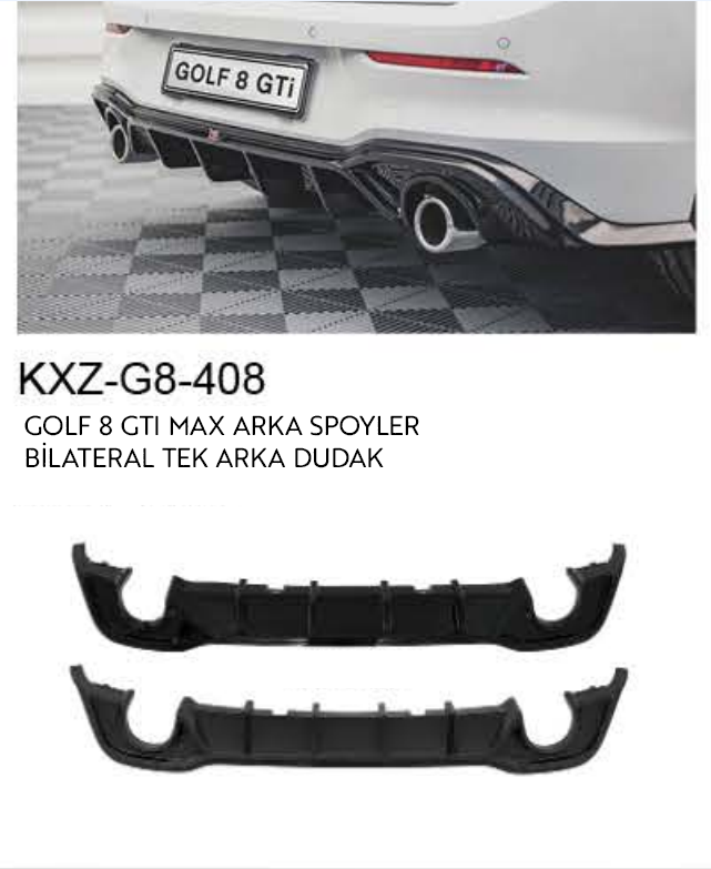 VOLKSWAGEN GOLF 8 GTI MAX ARKA SPOİLER