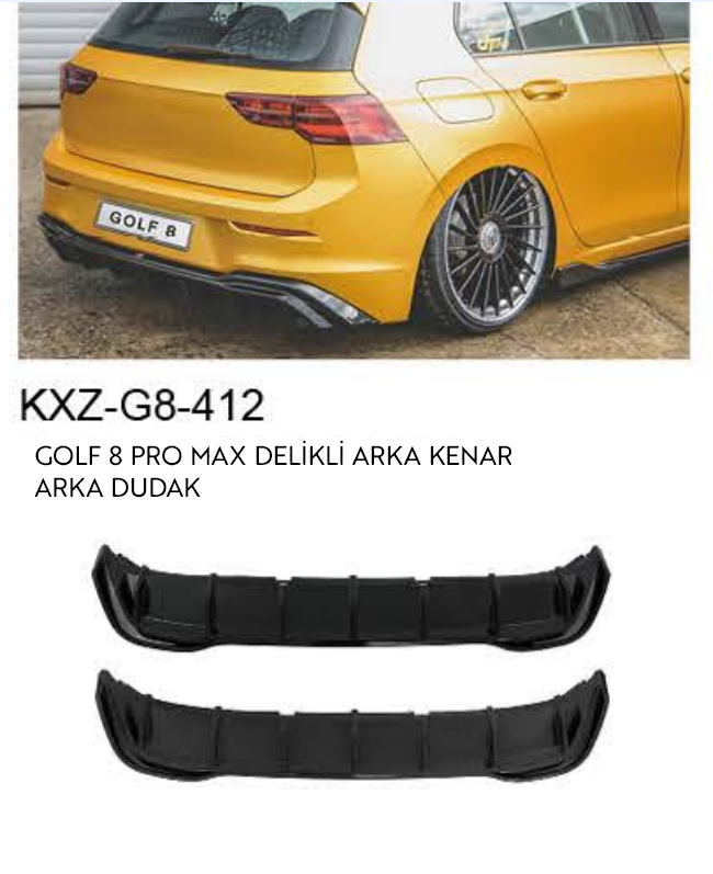 VOLKSWAGEN GOLF 8 PRO MAX DELİKLİ ARKA DUDAK