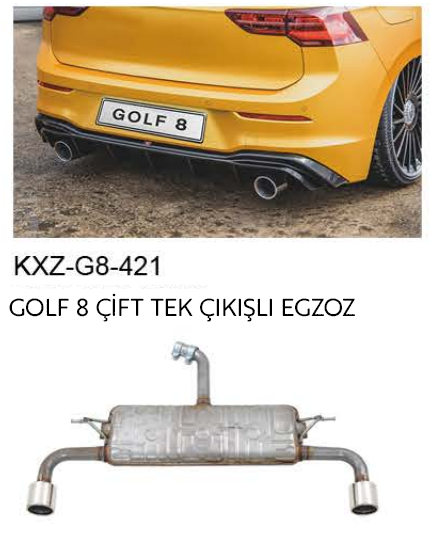 VOLKSWAGEN GOLF 8 ÇİFT - TEK ÇIKIŞLI EGZOZ UCU