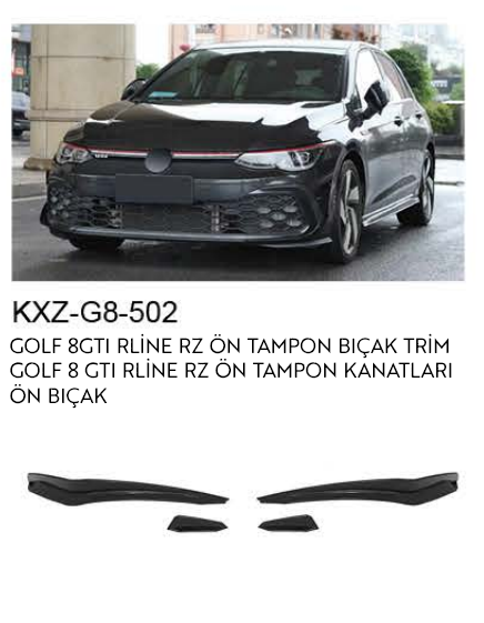 VOLKSWAGEN GOLF 8 GTI R-LINE RZ ÖN TAMPON KANATLARI