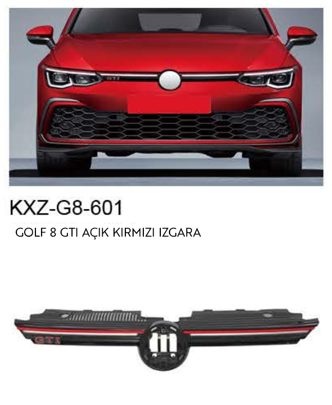 VOLKSWAGEN GOLF 8 GTI AÇIK KIRMIZI IZGARA
