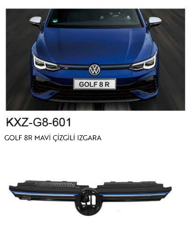 VOLKSWAGEN GOLF 8R MAVİ ÇİZGİLİ IZGARA