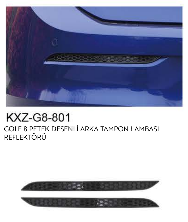 VOLKSWAGEN GOLF 8 PETEK DESENLİ ARKA REFLEKTÖR