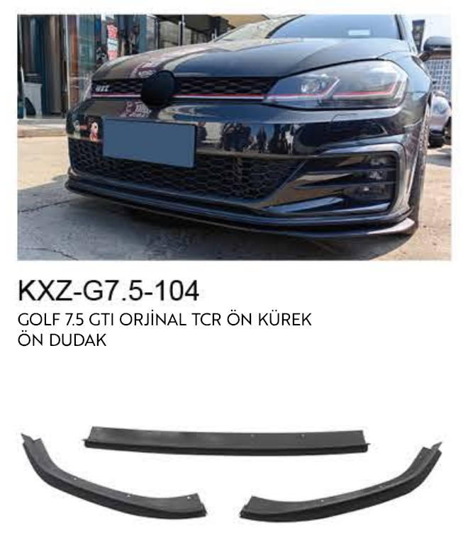 VOLKSWAGEN GOLF 7.5 ORJİNAL TCR ÖN DUDAK