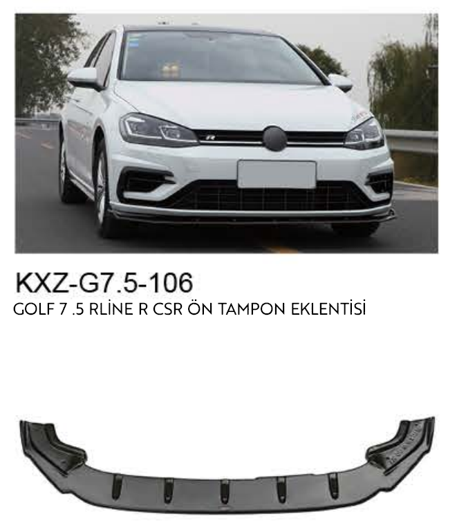 VOLKSWAGEN GOLF 7.5 R-LINE R CSR ÖN TAMPON EKLENTİSİ