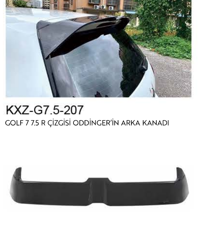 VOLKSWAGEN GOLF 7-7.5 R ÇİZGİSİ ODDİNGER ARKA KANAT