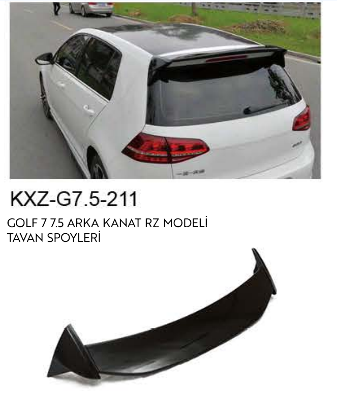VOLKSWAGEN GOLF 7-7.5 RZ TAVAN SPOİLERİ