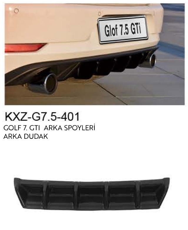 VOLKSWAGEN GOLF 7 GTI ARKA SPOİLER