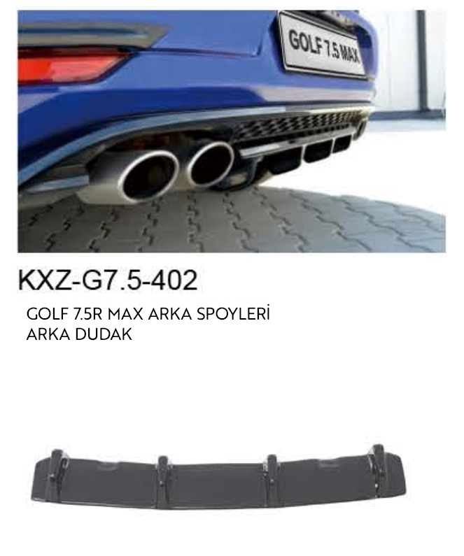 VOLKSWAGEN GOLF 7.5 RMAX  ARKA SPOİLER - ARKA DUDAK