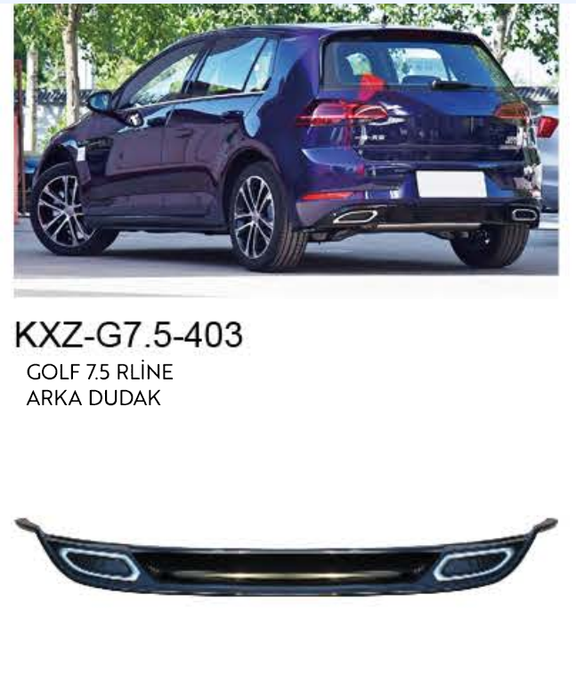 VOLKSWAGEN GOLF 7.5 R-LINE ARKA DUDAK