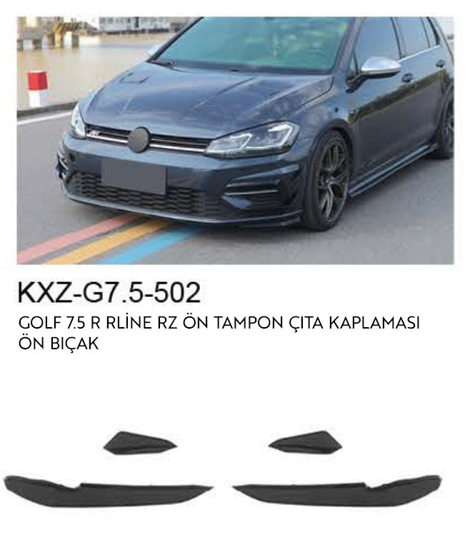 VOLKSWAGEN GOLF 7.5 R RZ ÖN TAMPON KAPLAMASI